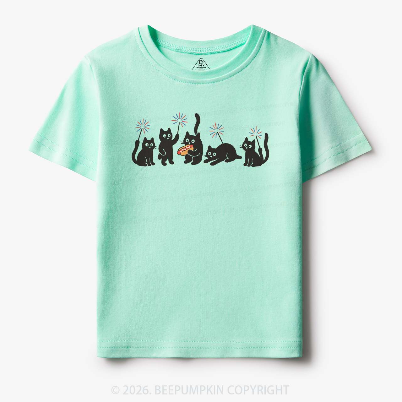 4th of July Funny Black Cats Toddler&Kid's Tees