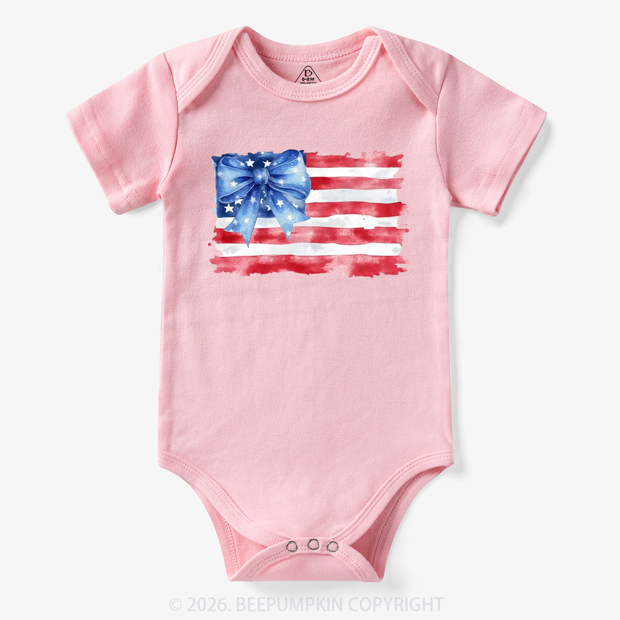 4th of July American Flag Bodysuit