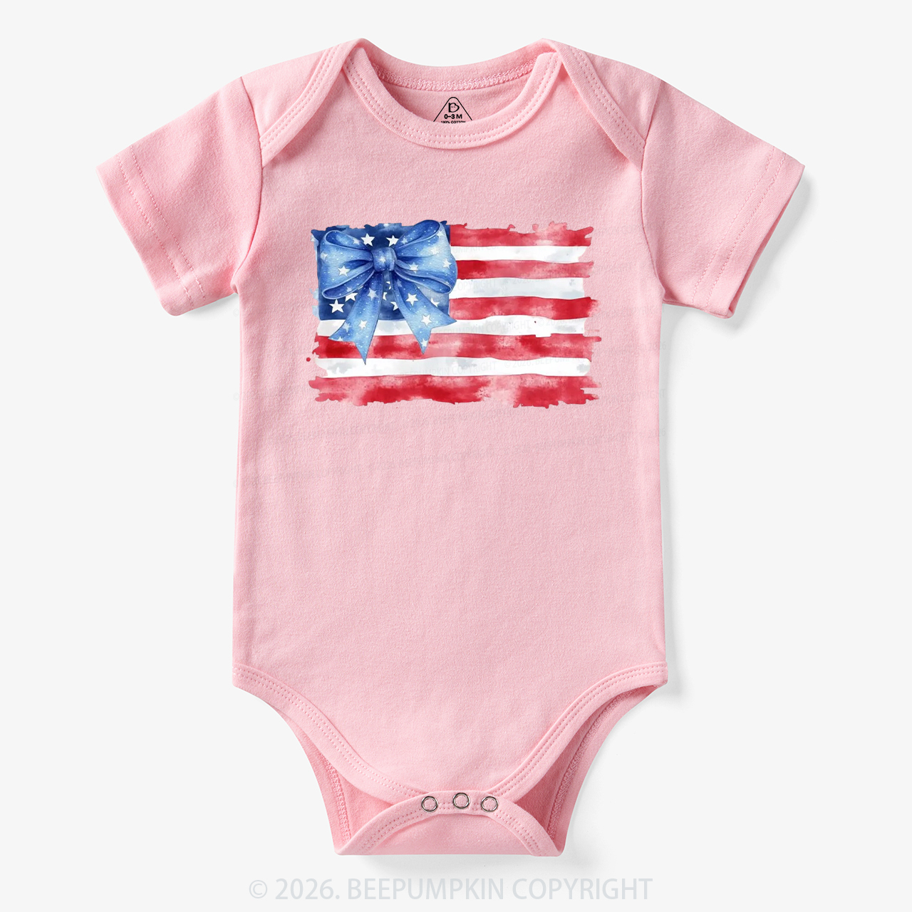 4th of July American Flag Bodysuit