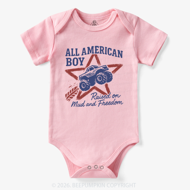 All American Boy Raised on Mud and Freedom Bodysuit