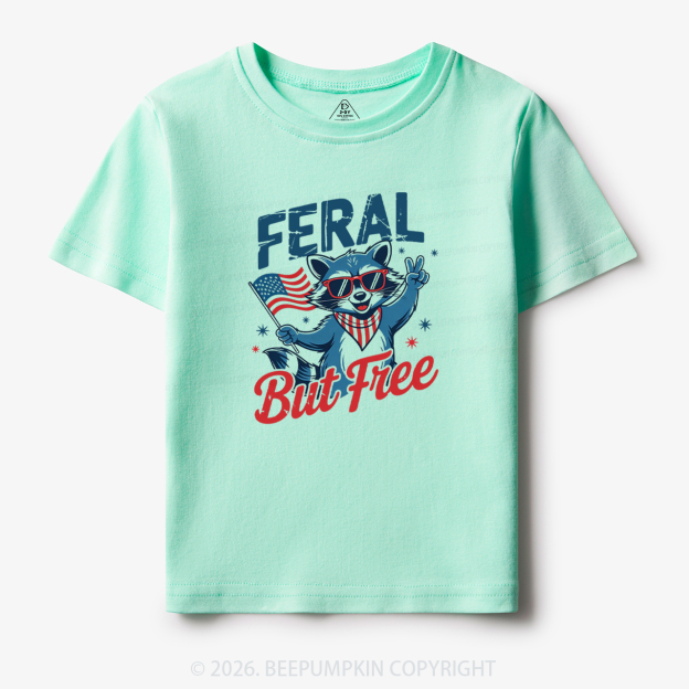 Feral Raccoon 4th of July Toddler&Kid's Tees