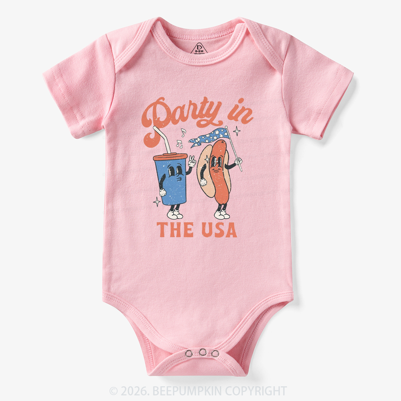 Party In The USA Hot Dog And Drink Bodysuit