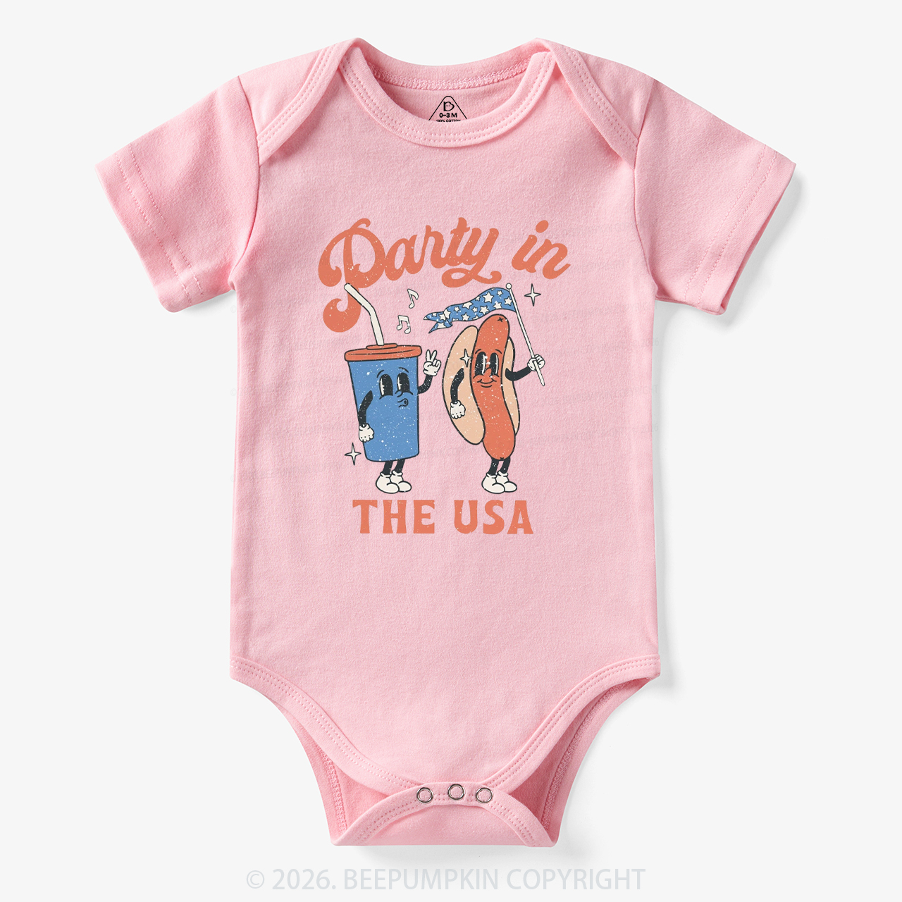 Party In The USA Hot Dog And Drink Bodysuit
