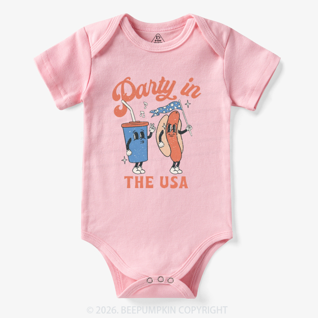 Party In The USA Hot Dog And Drink Bodysuit