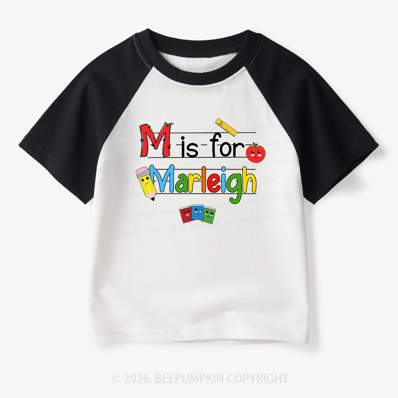 Personalized Kids Name Toddler&Kids Retro Raglan T-shirt