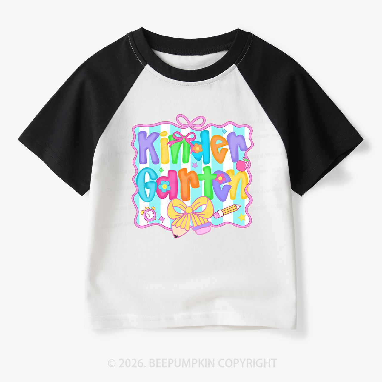 Personalized Preppy Back To School Bundle Toddler&Kids Retro Raglan T-shirt