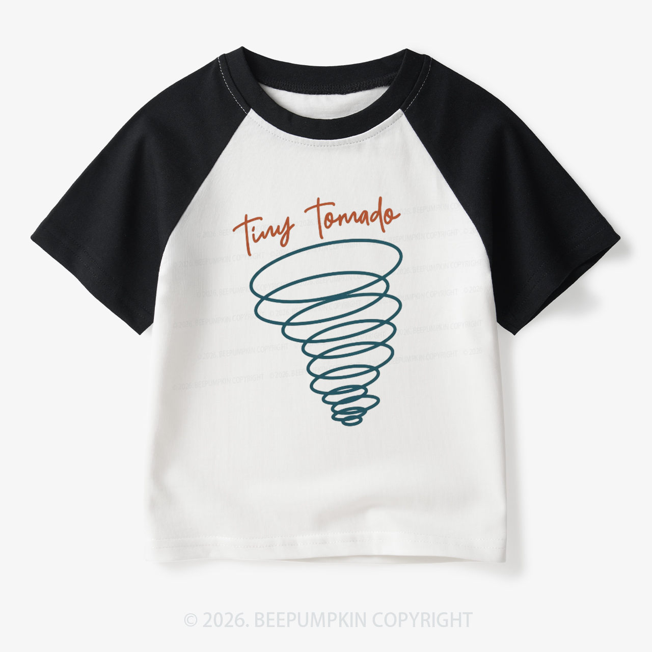 Tiny Tornado Funny Toddler&Kids Retro Raglan T-shirt