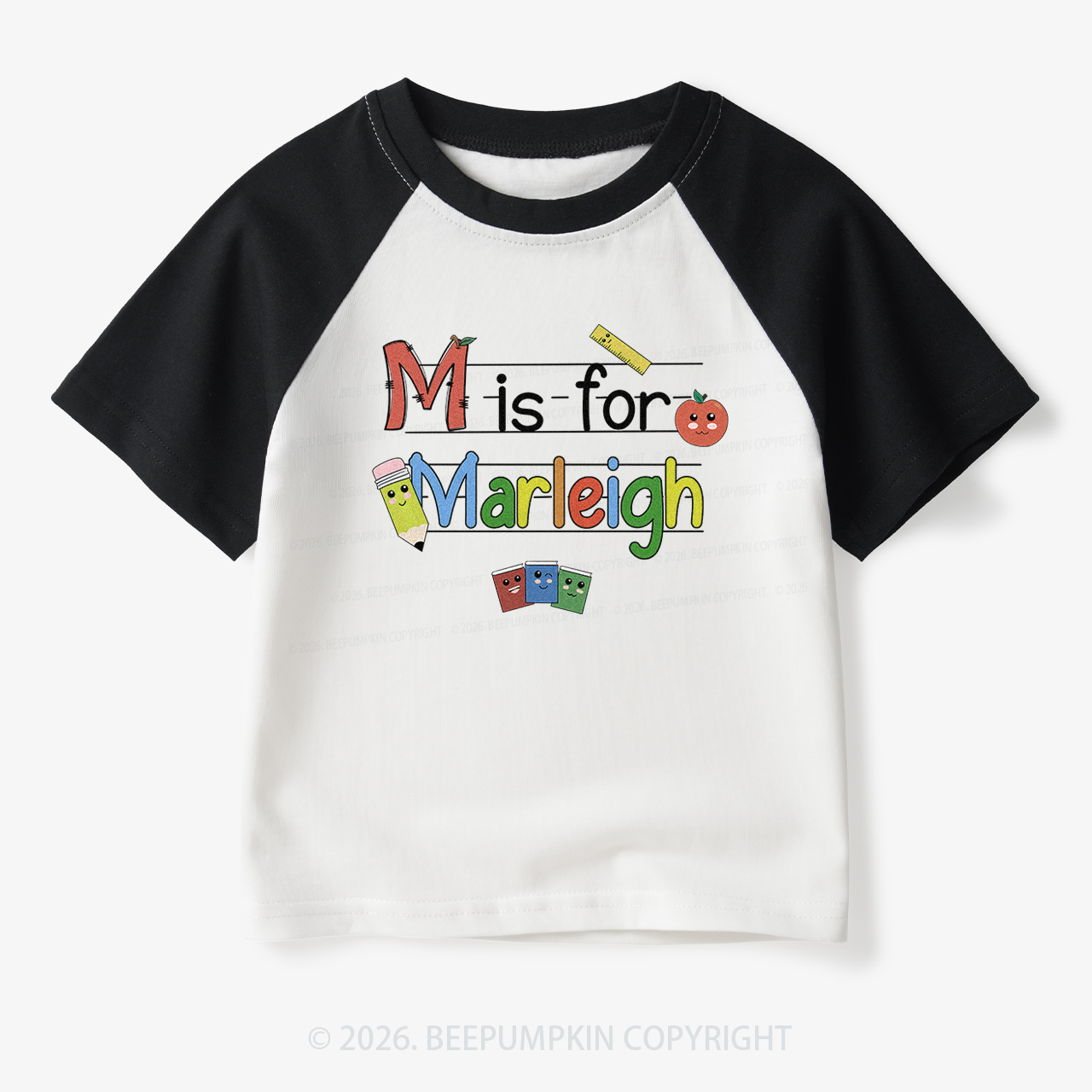 Personalized Kids Name Toddler&Kids Retro Raglan T-shirt