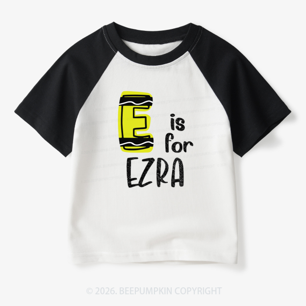 Personalized Name First Day Of school Toddler&Kids Retro Raglan T-shirt