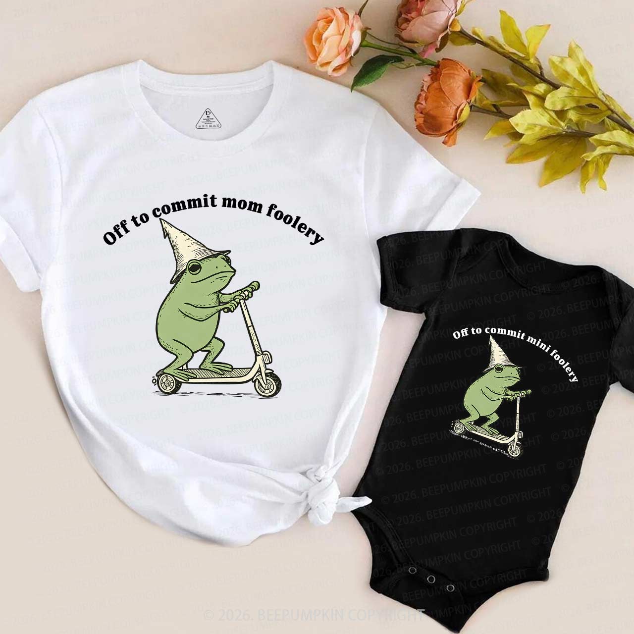 Funny Mama and Mini Frog Mom&Me Matching T-Shirts