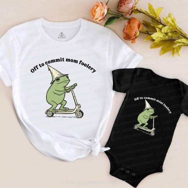 Funny Mama and Mini Frog Mom&Me Matching T-Shirts