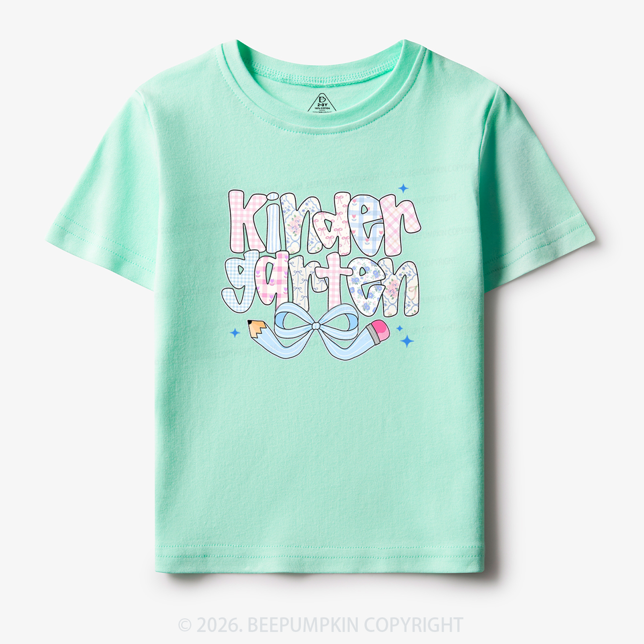 Personalized Preppy Back To School Coquette Pencil Bow Toddler&Kid's Tees