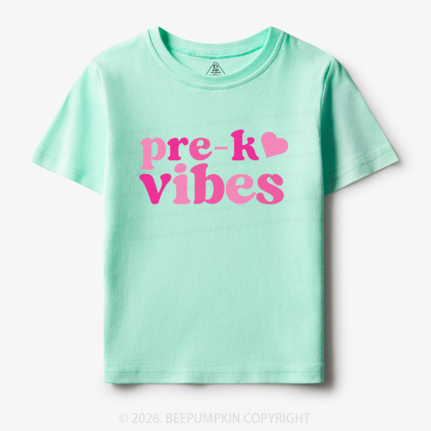 Pre-k Vibes Kindergarten Back to School Toddler&Kid's Tees