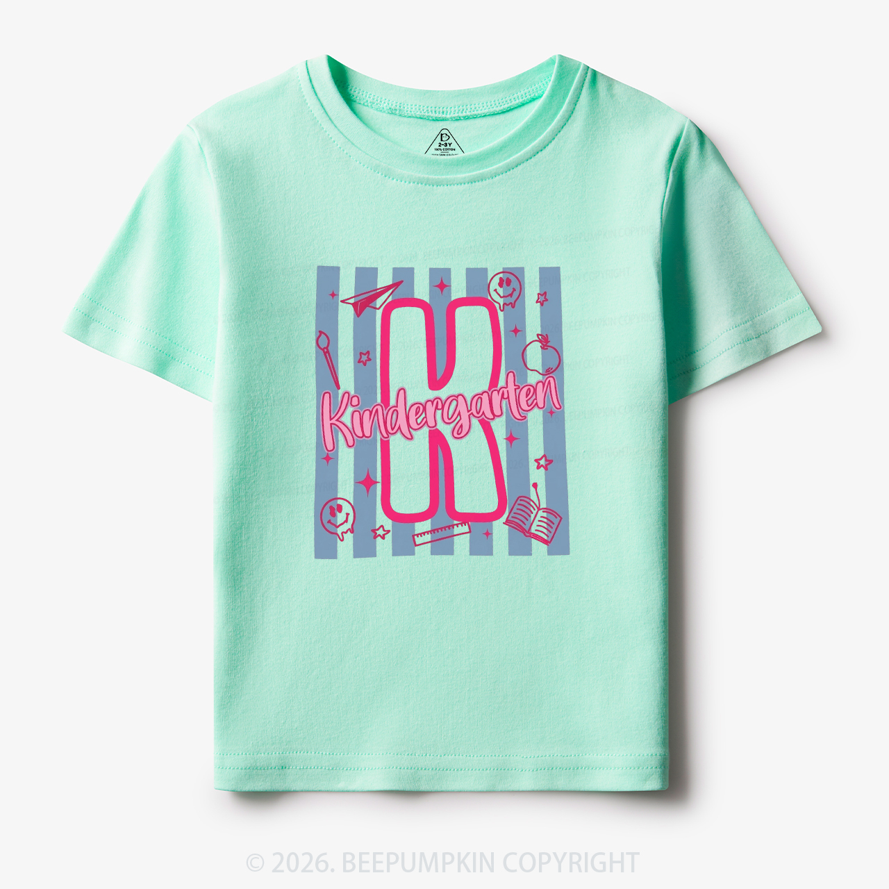 Preppy Stripes Kindergarten Back to School Toddler&Kid's Tees