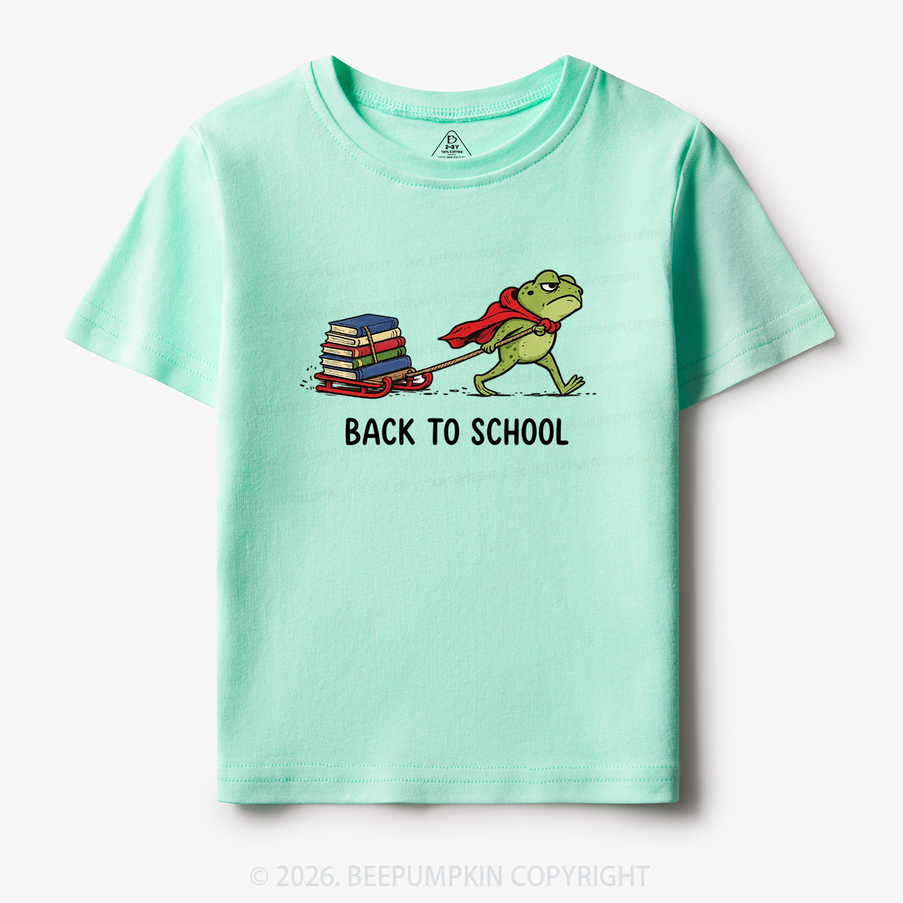 Grumpy Frog Pulling Books Funny Back To School Toddler&Kid's Tees