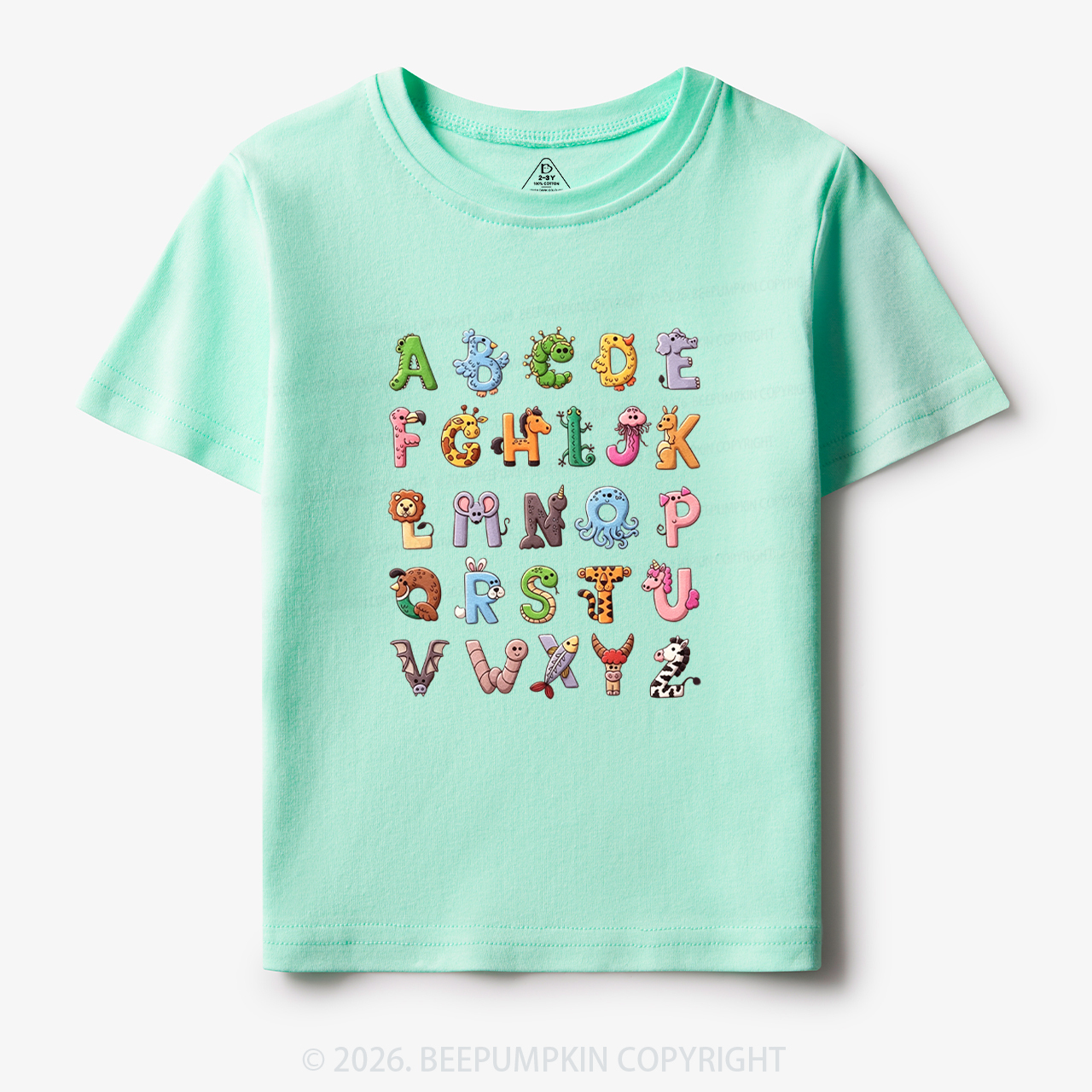 Cute Animals Alphabet Toddler&Kid's Tees