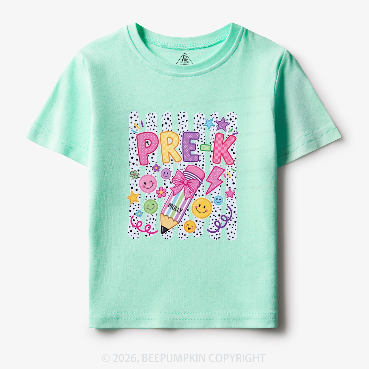 Personalized Pre-K Striped Back to School Toddler&Kid's Tees