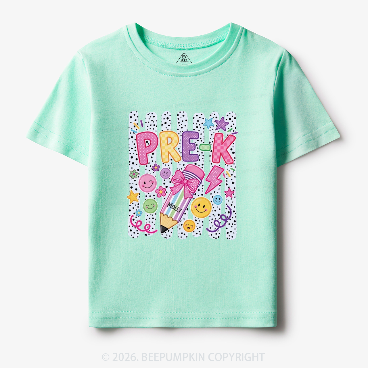 Personalized Pre-K Striped Back to School Toddler&Kid's Tees