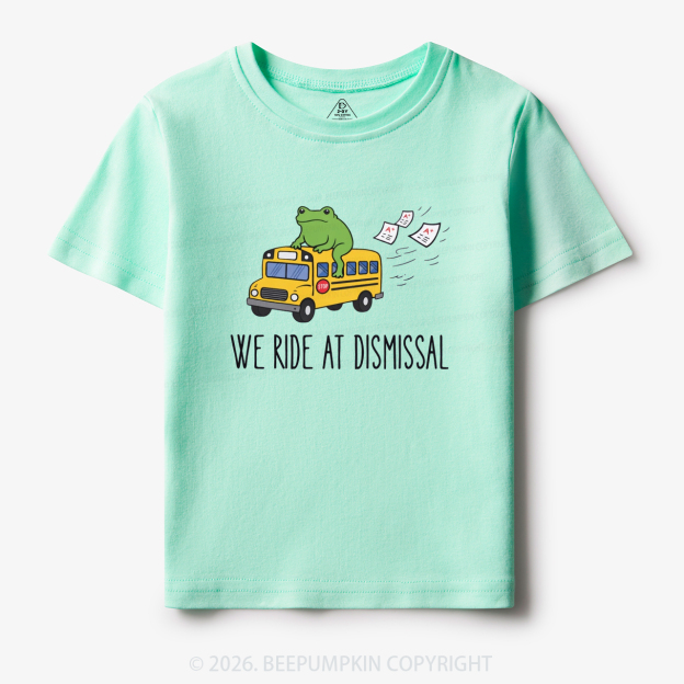 Funny Frog We Ride At Dismissal Toddler&Kid's Tees
