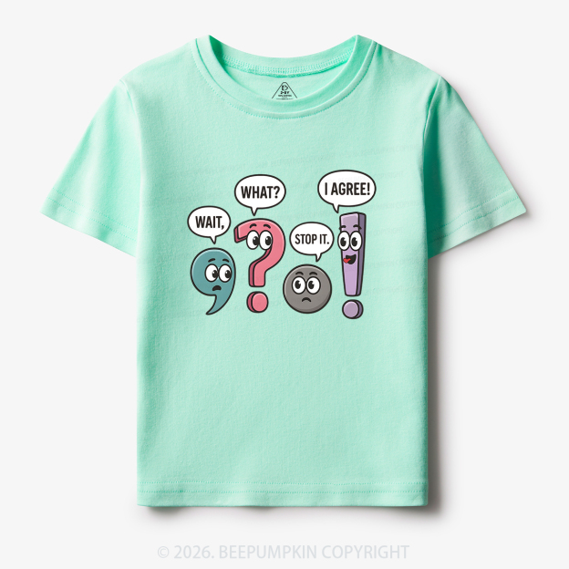 Funny Punctuation Back to School Toddler&Kid's Tees