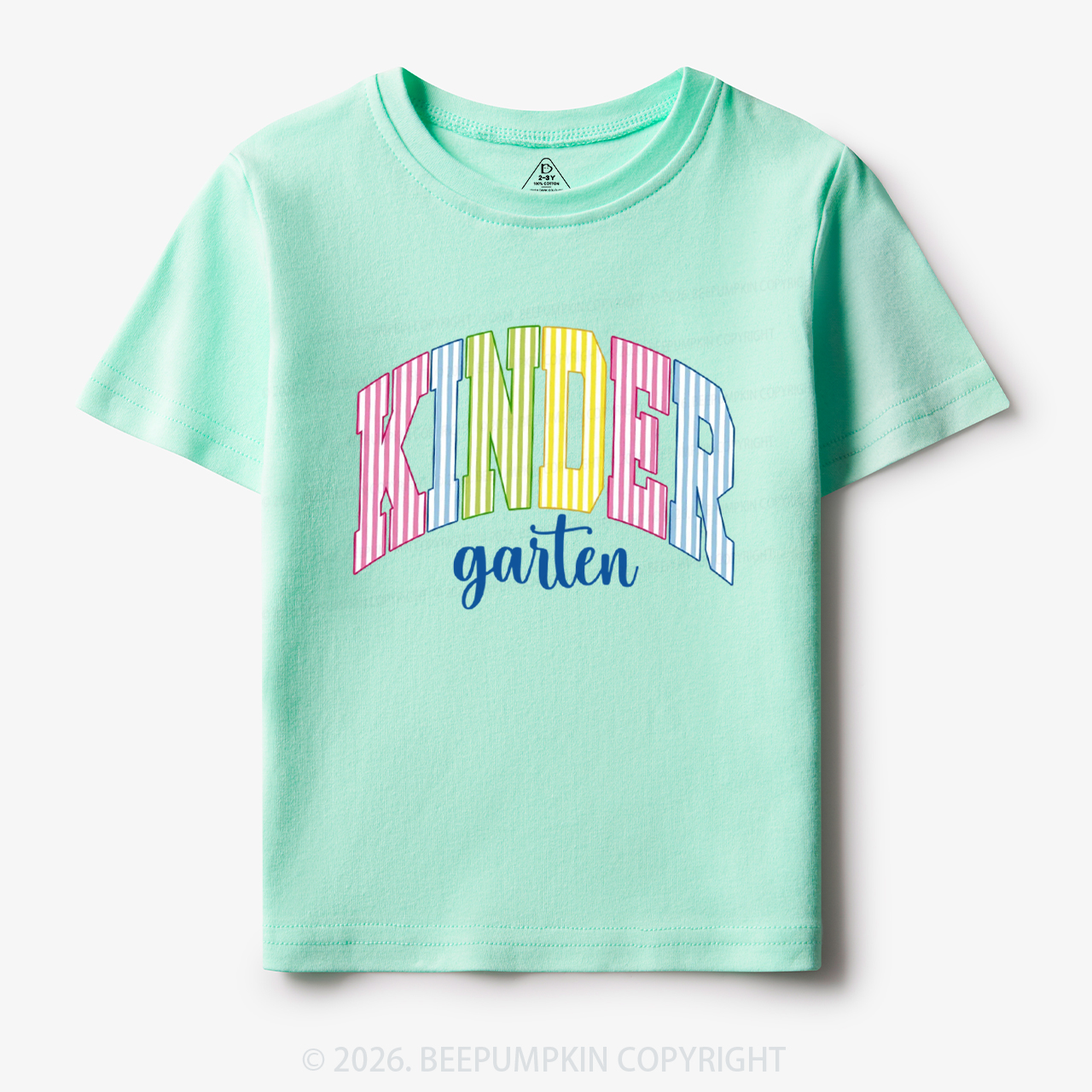 Colors Kindergarten Stripes Back to School Toddler&Kid's Tees