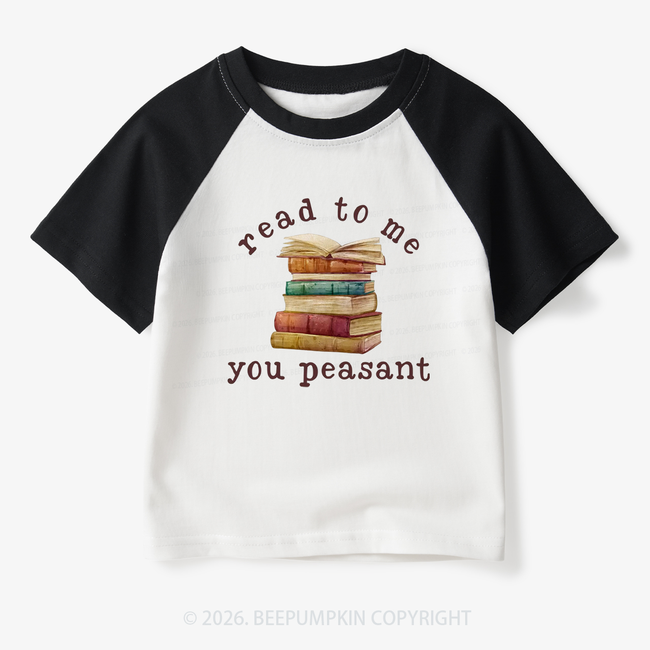Read To Me You Peasant Toddler&Kids Retro Raglan T-shirt