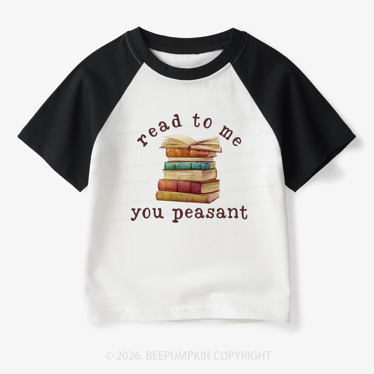 Read To Me You Peasant Toddler&Kids Retro Raglan T-shirt