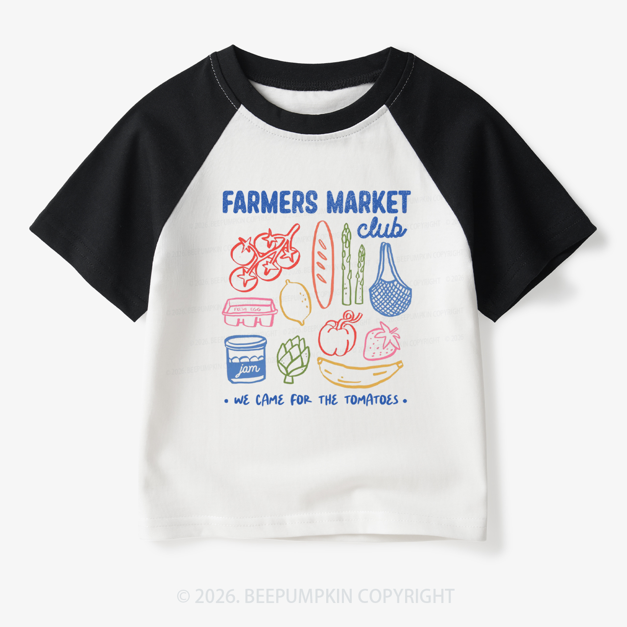 Farmers Market Club Toddler&Kids Retro Raglan T-shirt