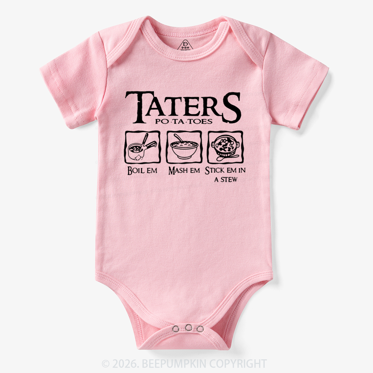 Taters Potatoes Funny Bodysuit