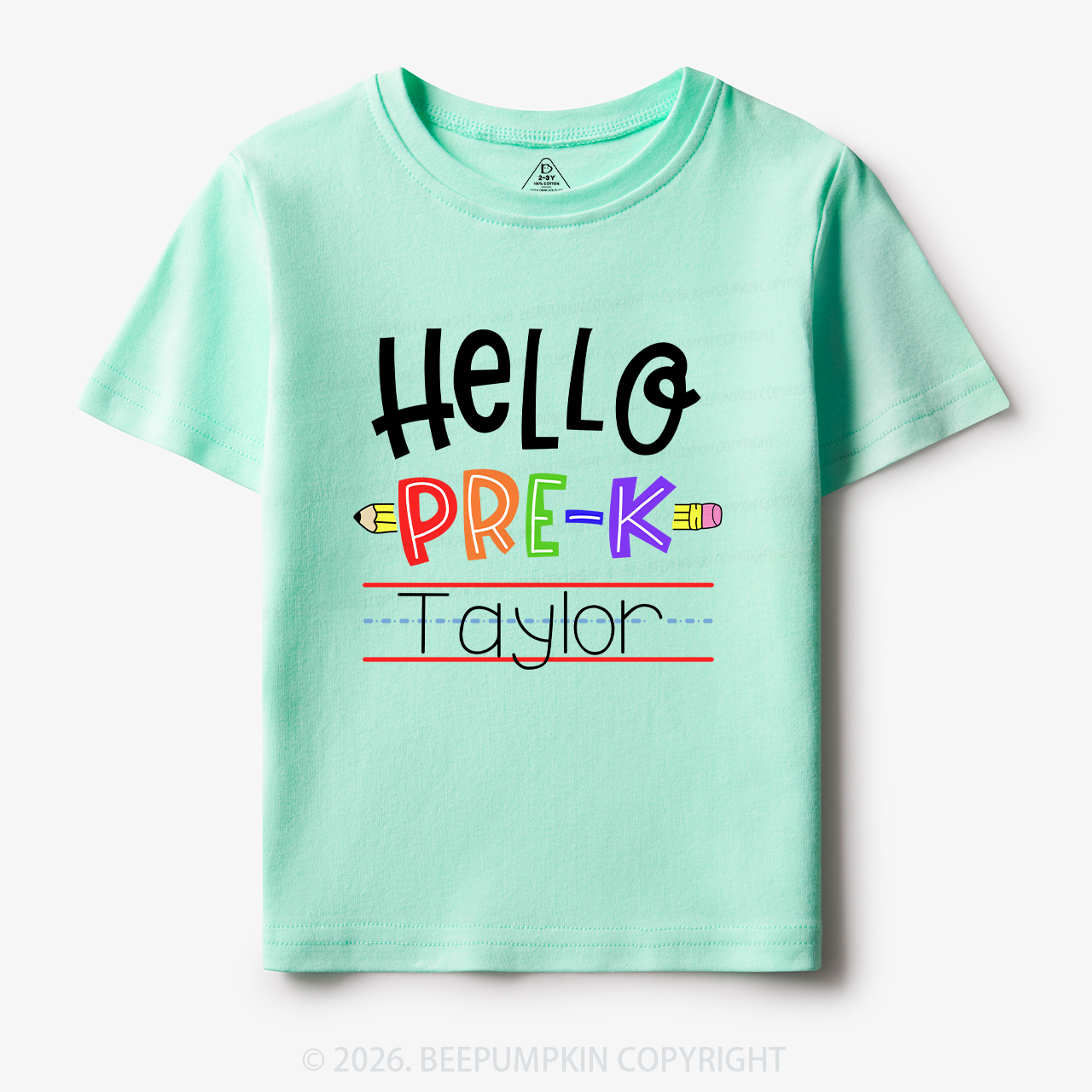 Personalized Hello Pre-k Shirt Back to School