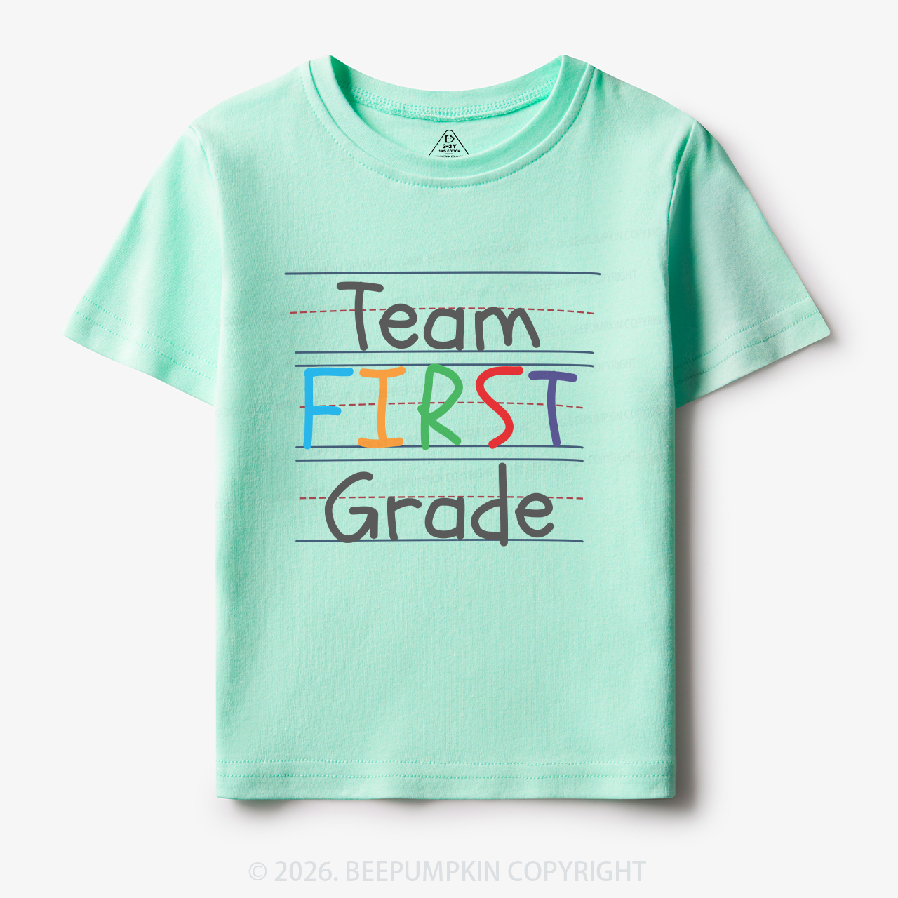 Team First Grade Back To School Kids T-shirts