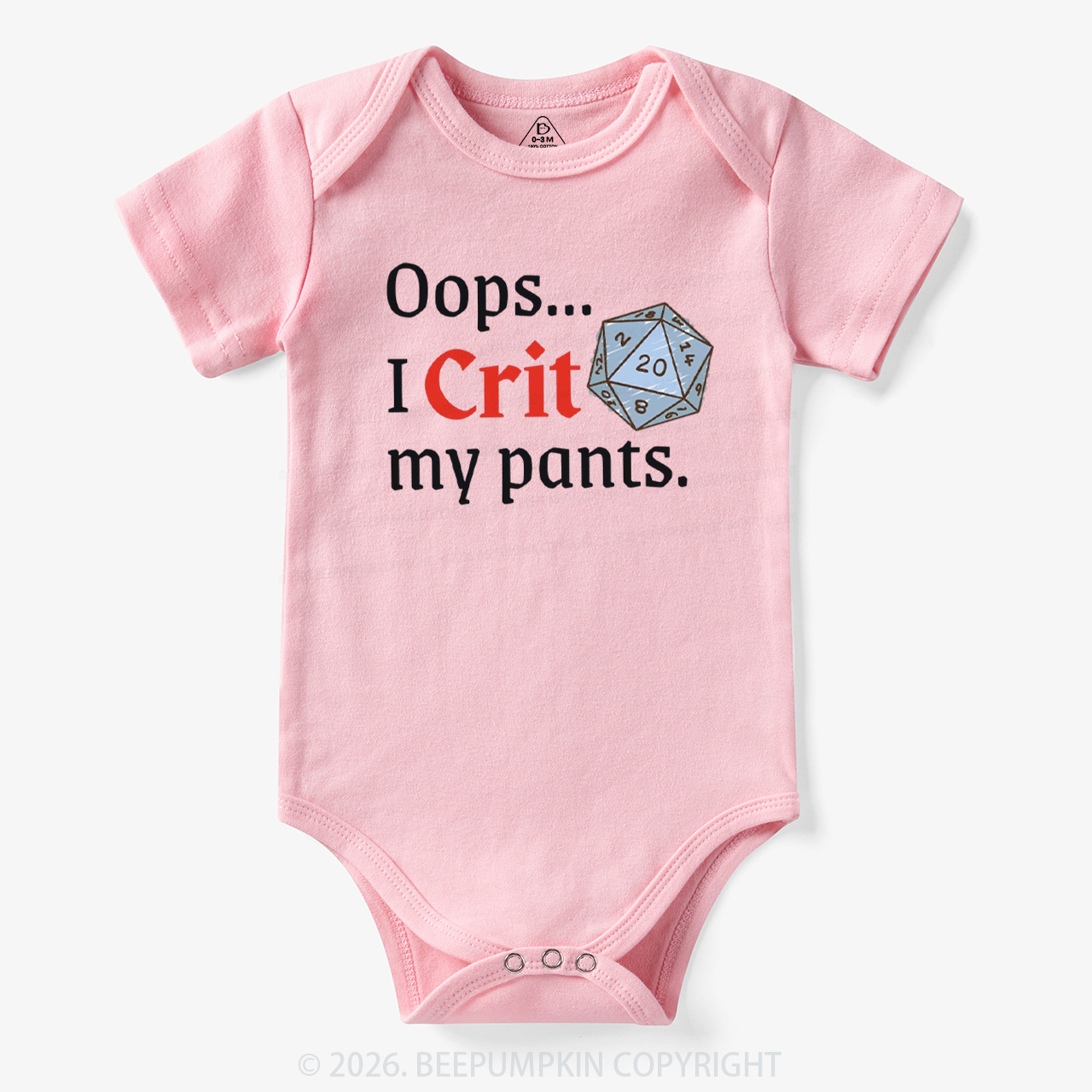 Oops I CRIT My Pants Hilarious Bodysuit