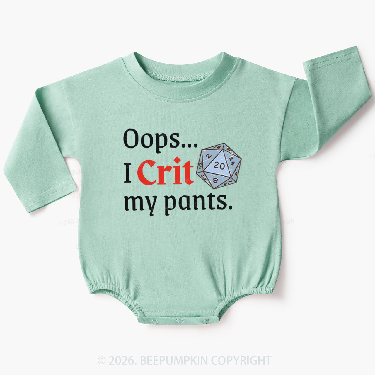 Oops I CRIT My Pants Hilarious Baby Bubble Romper
