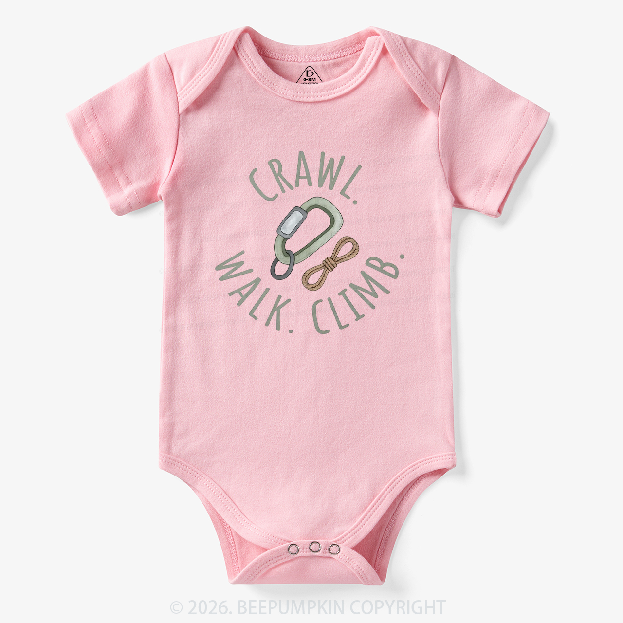 Crawl Walk Climb Cute Rock Climbing Bodysuit