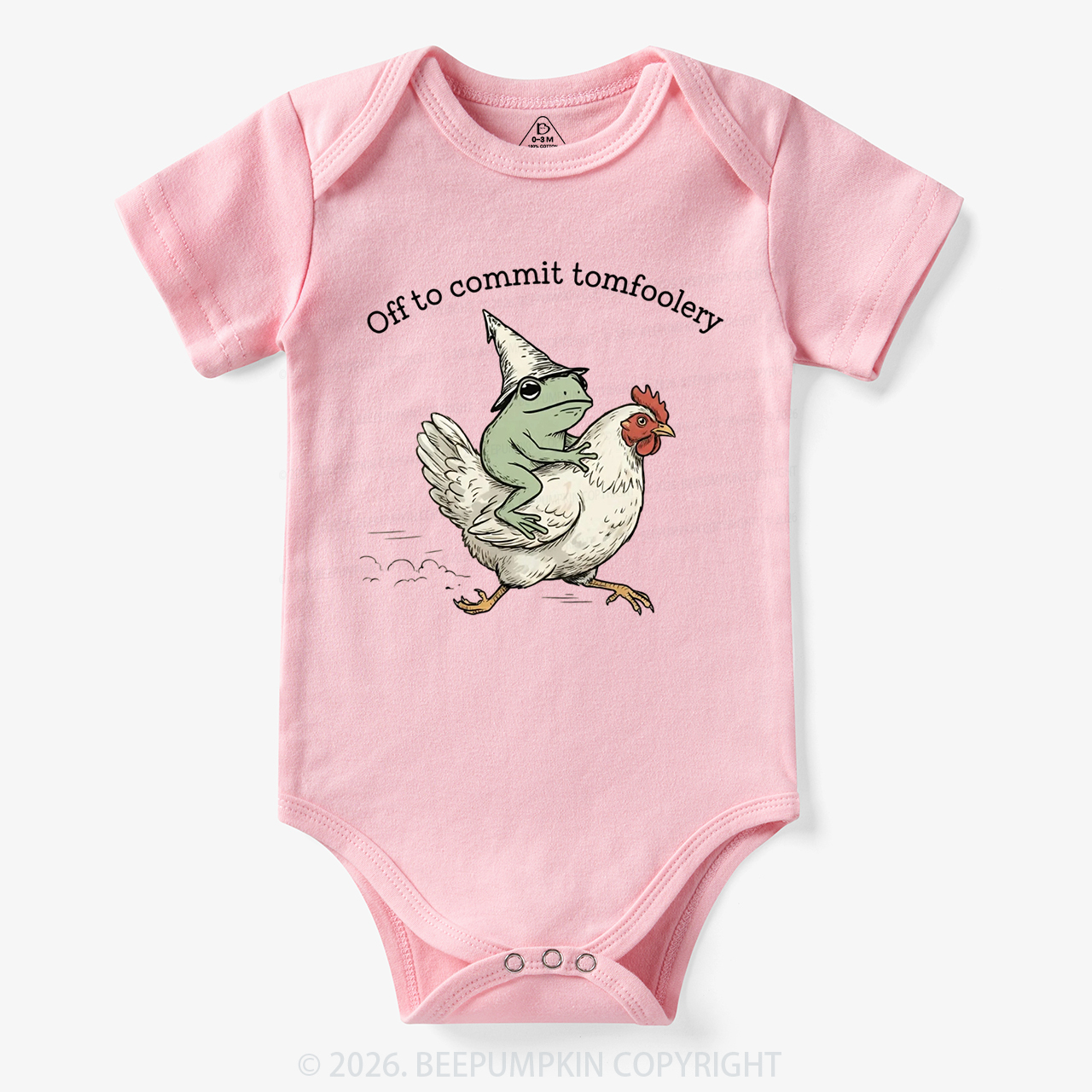 Frog Riding Chicken Off to Commit Tomfoolery Bodysuit