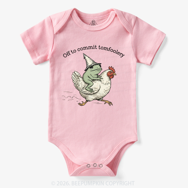 Frog Riding Chicken Off to Commit Tomfoolery Bodysuit
