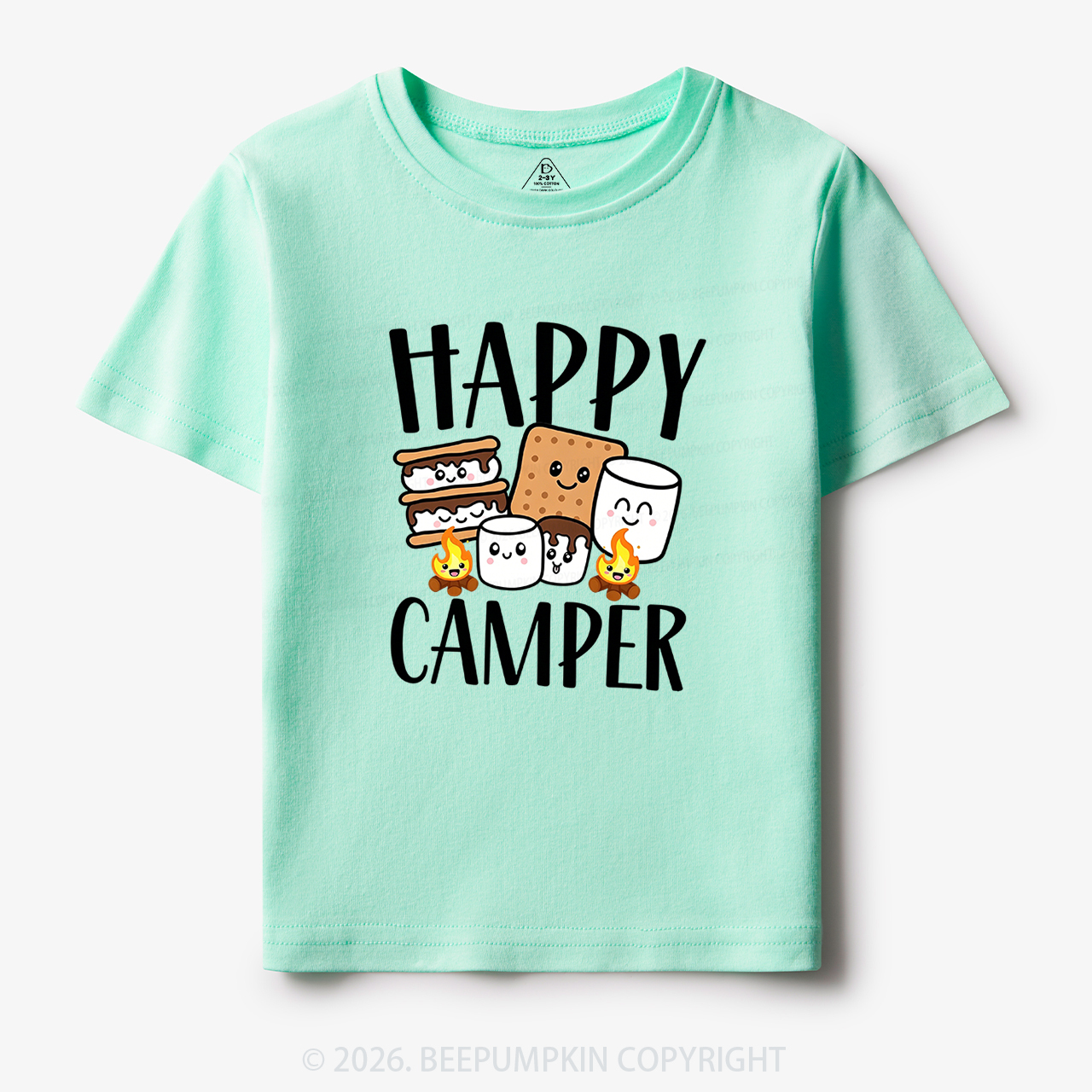 Happy Camper Cute Marshmallow Toddler&Kid's Tees