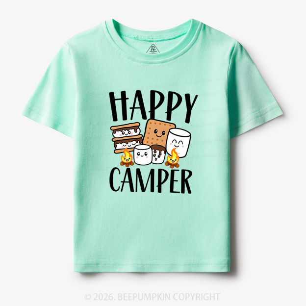 Happy Camper Cute Marshmallow Toddler&Kid's Tees