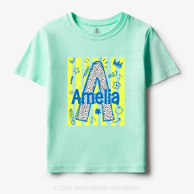 Personalized Name Alphabet Doodle Toddler&Kid's Tees