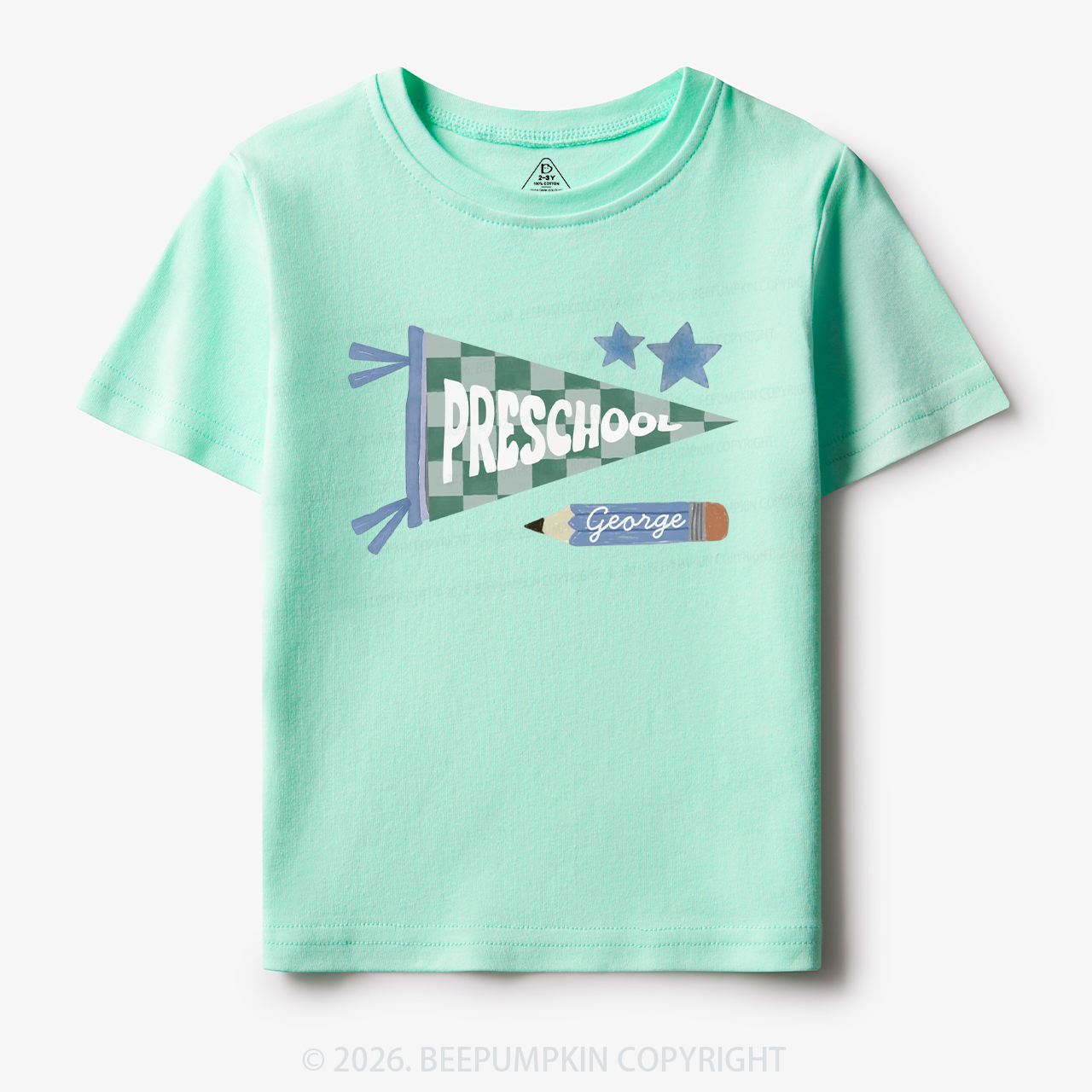 Personalized Pennant Back to School Toddler&Kid's Tees