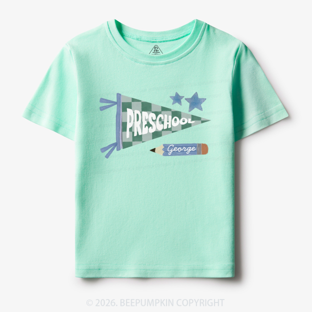 Personalized Pennant Back to School Toddler&Kid's Tees