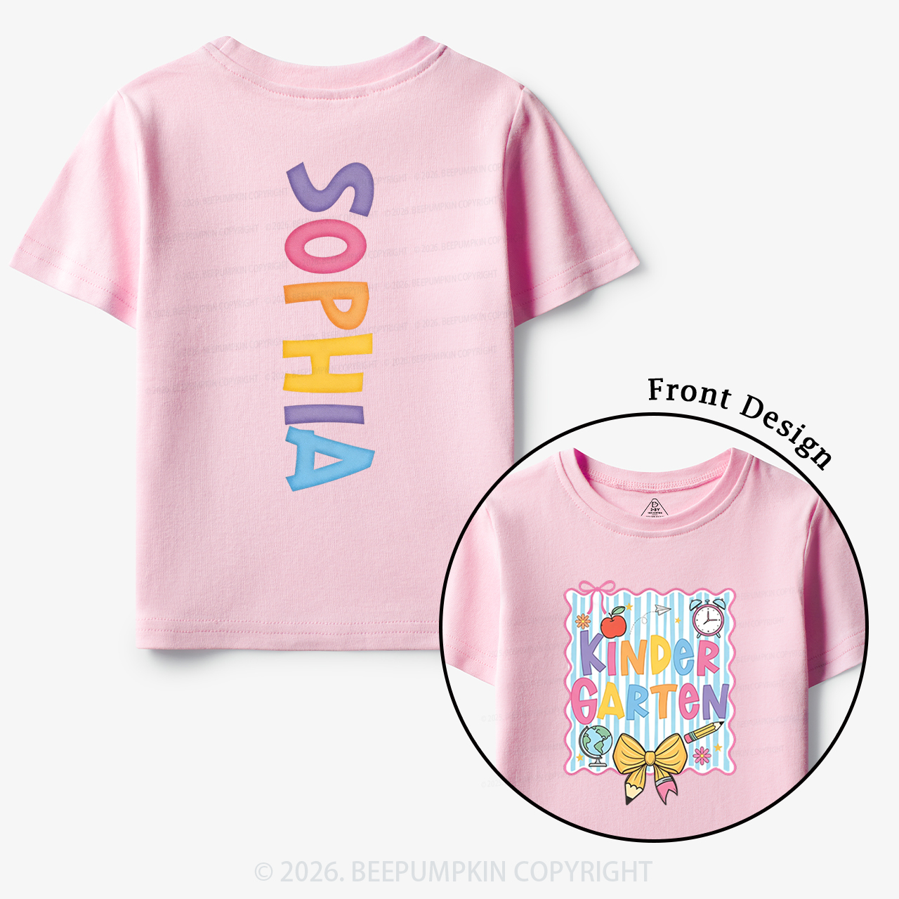 Personalized Cute Preschool to Fifth Grade Toddler&Kid's Tees