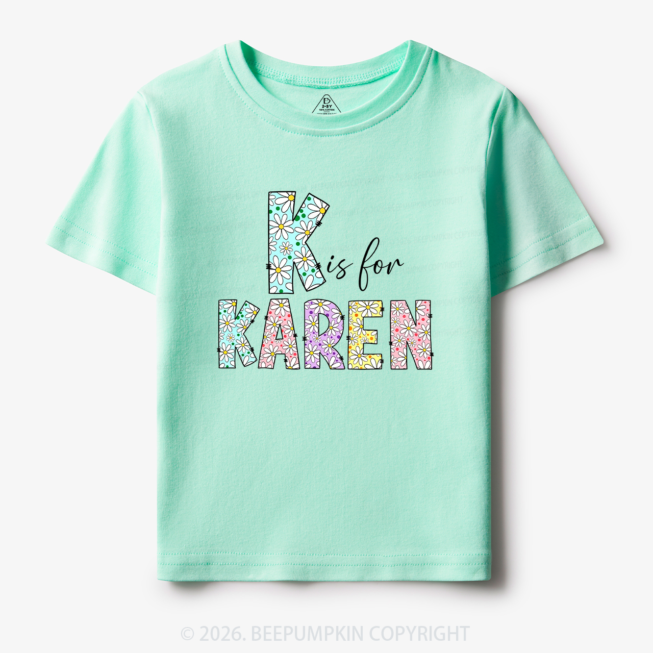 Personalized Daisy Letters Name Toddler&Kid's Tees