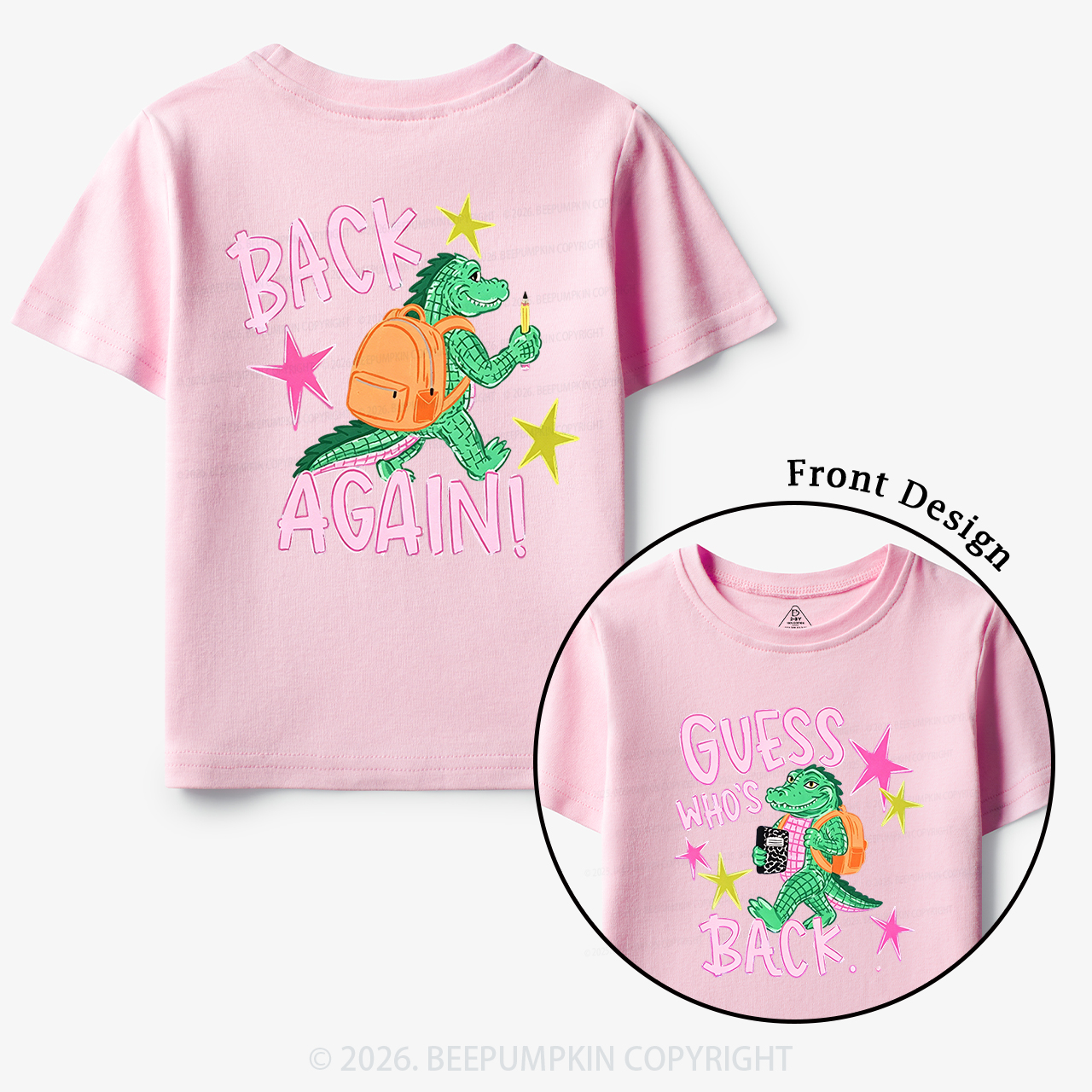 Guess Who's Back Funny Gator Back To School Toddler&Kid's Tees