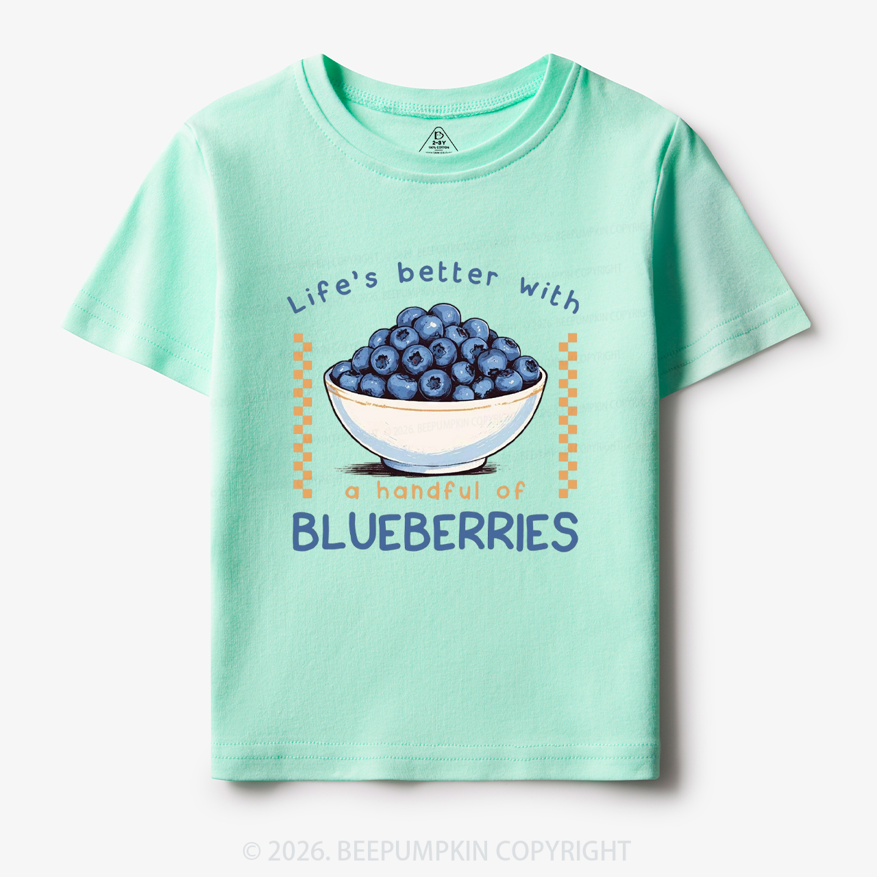 Life's better with a handful of Blueberries Funny Toddler&Kid's Tees