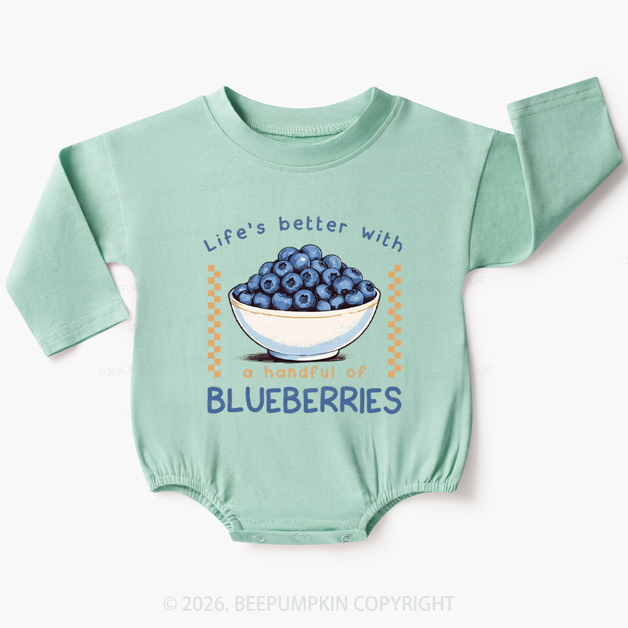 Life's better with a handful of Blueberries Funny Baby Bubble Romper