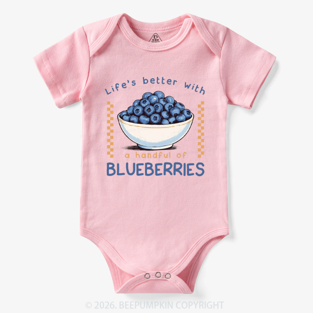 Life's better with a handful of Blueberries Funny Bodysuit