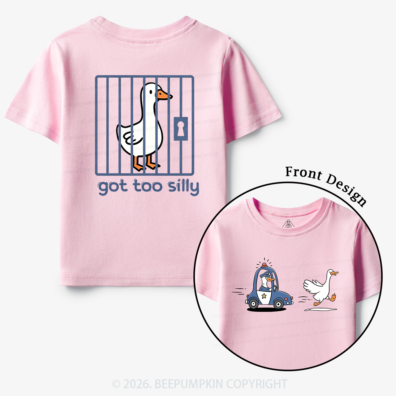 Silly Goose Got Too Silly Funny Animal Toddler&Kid's Tees