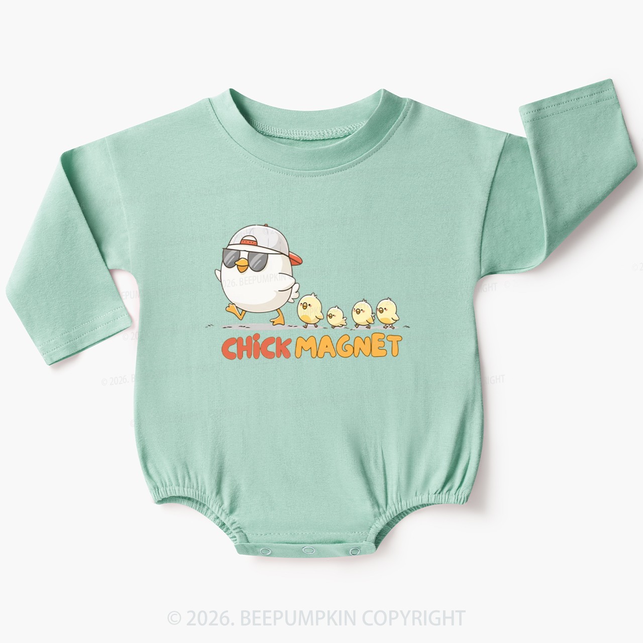 Chick Magnet Funny Farm Animal Baby Bubble Romper
