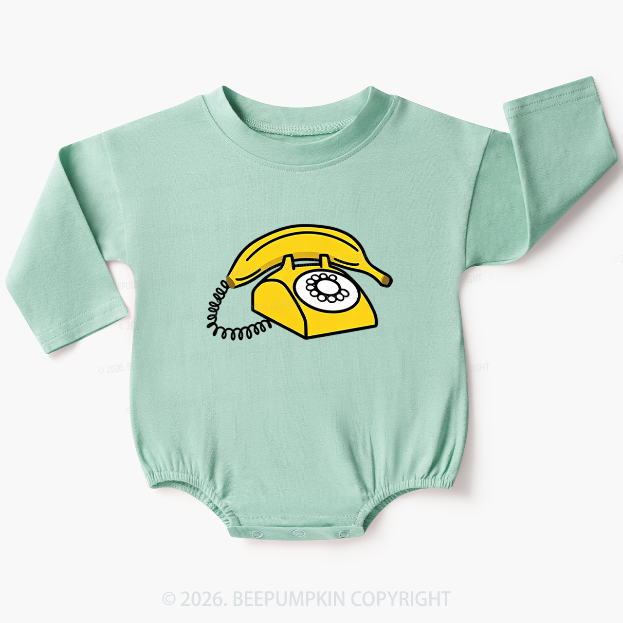 Banana Phone Cute Funny Baby Bubble Romper